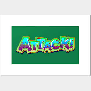 Attack typography Posters and Art